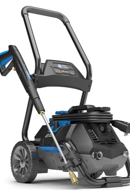 Pressure washer with nozzle on a white background