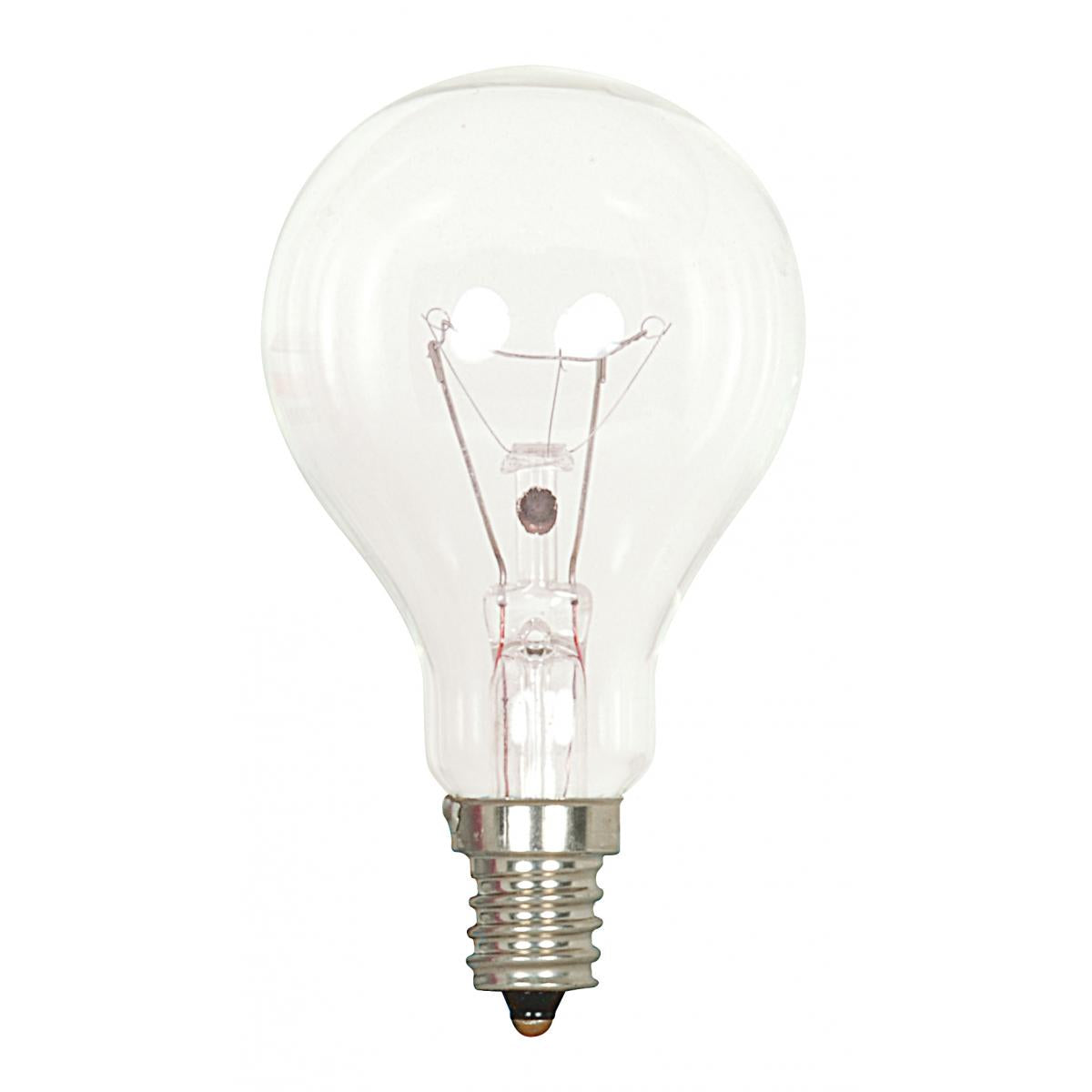 BULBS 40W CLEAR CANDELABRA A15 SHAPE 2PK S2740