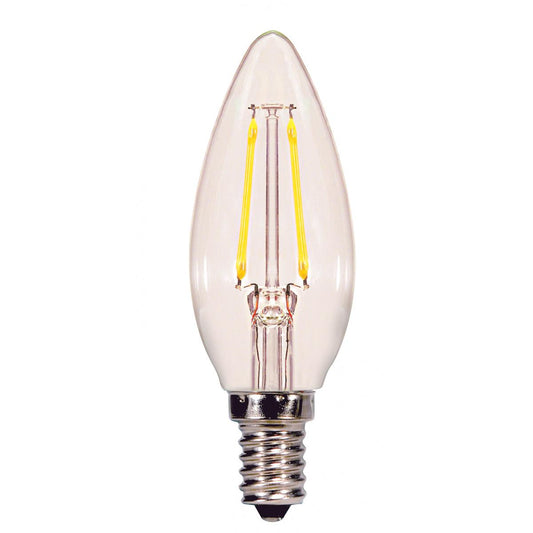 BULBS LED 2.5W CLEAR TORPEDO S29920 CANDELABRA 2700K
