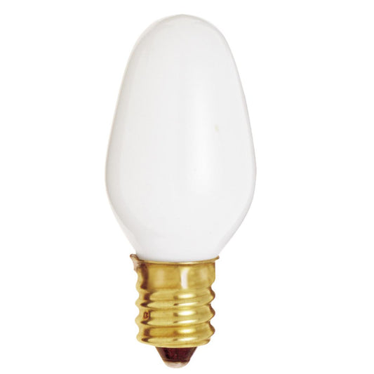 BULBS NIGHT LIGHT 7WATT WHITE CARDED 2/PACK S3792