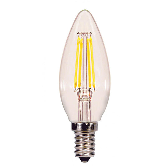 BULBS LED 4W C11 CLEAR CANDELABRA BASE TORPEDO 4000K 120V S8839