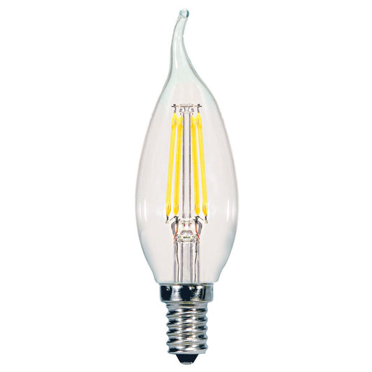 BULBS LED 5.5W FLAME TIP CLEAR S9963 CANDELABRA BASE 3000K