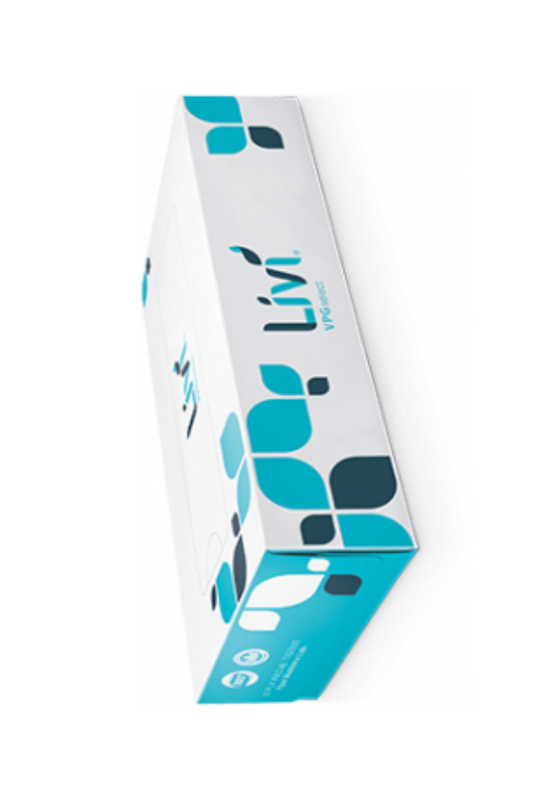 Box with 'Livi' branding on a white background
