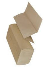 Brown paper towel roll on a white background