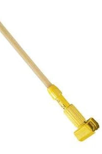 mop stick with yellow clamp