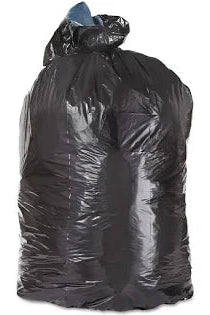 Empty black trash bag